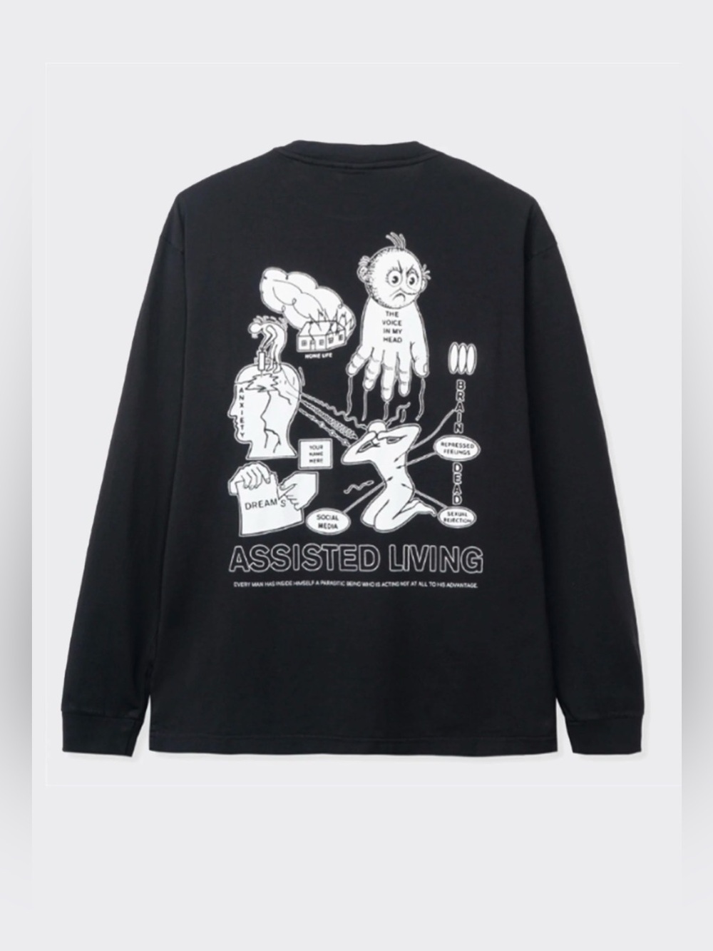 BRAIN DEAD -Struggles Long Sleeve T-Shirt - Sz S